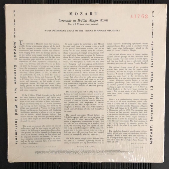 Mozart Serenade Perf. By The Vienna Symphony Orchestra Vinyl Lp - Picture 4 of 9